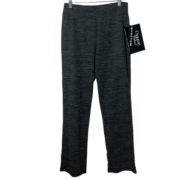 On Que Casuals Charcoal Heather Gray Pull on Knit stretch Pants - Picture 11 of 11